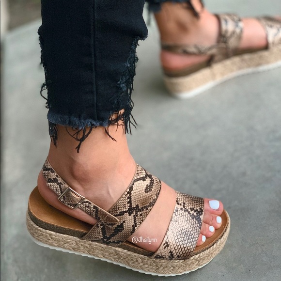 Python espadrille sandal - Picture 4 of 5